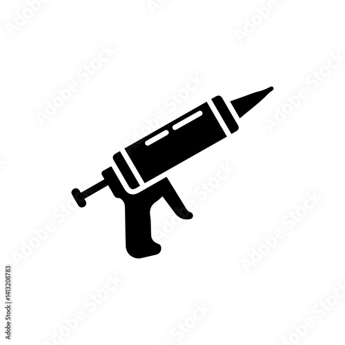 Caulking Gun Icon Black Outline Minimal Clean