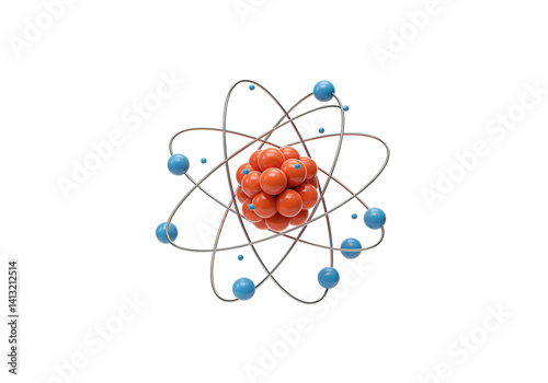 Atom Model Science Background Image