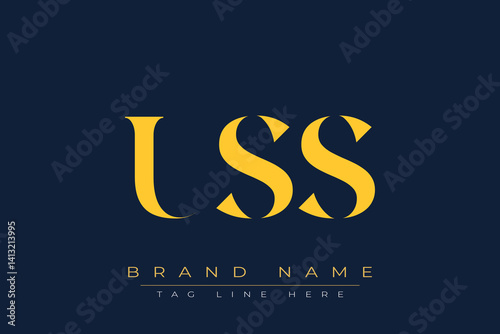 Tableau sur toile USS abstract letter logo design