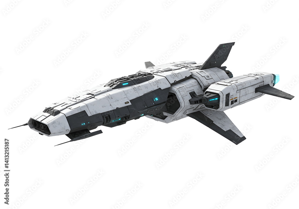 Futuristic Spaceship Design: A Stunning 3D Render of a Sleek White Starship Futuristic Spaceship Design: A Stunning 3D Render of a Sleek White Starship