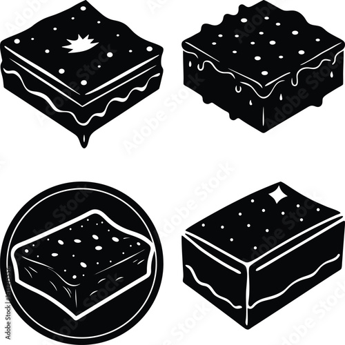 Brownie silhouette vector