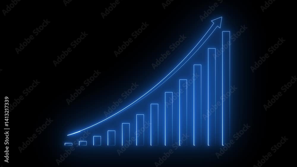 Business growth concept in graph chart showing marketing sales profit increasing to future target. business info graphics with rising arrow and bar stats appearing, symbolizing growth and success. Business growth concept in graph chart showing marketing sales profit increasing to future target. business info graphics with rising arrow and bar stats appearing, symbolizing growth and success.