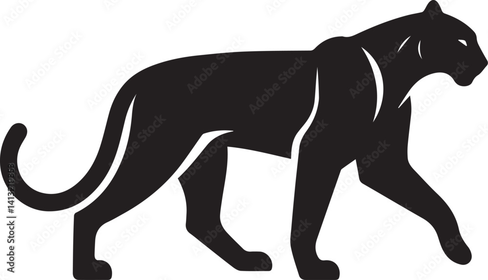 Black Panther Silhouette Vector Walking in Side Profile
Black Panther Silhouette Vector Walking in Side Profile