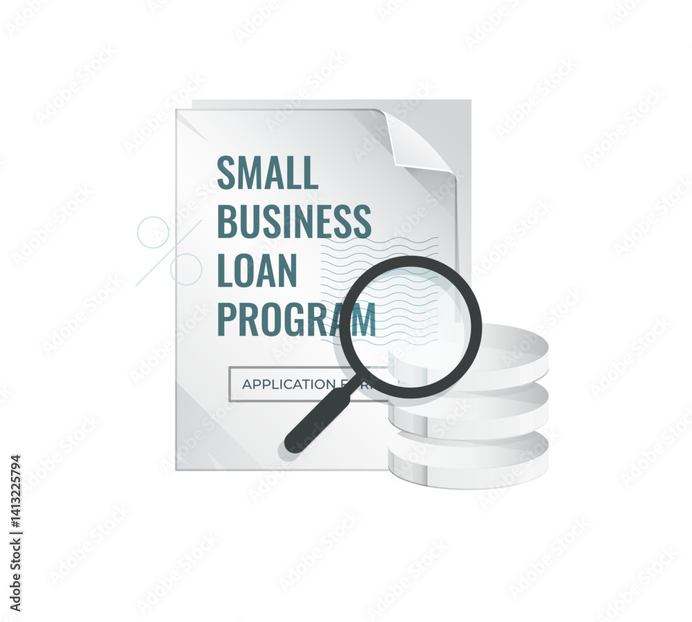 Small Business Loan Program to Revive Economy due to Coronavirus Pandemic - Icon Small Business Loan Program to Revive Economy due to Coronavirus Pandemic - Icon