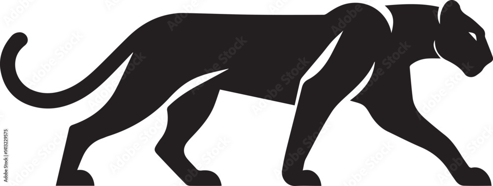 Black Panther Silhouette Vector Walking in Side Profile
Black Panther Silhouette Vector Walking in Side Profile