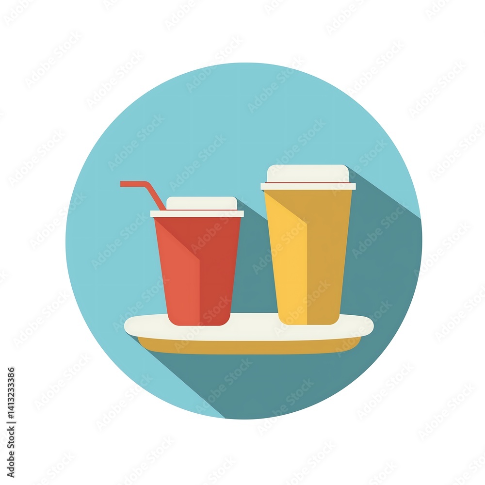 Coffee to Go: Modern Flat Design Coffee Cups and Takeout Drinks Illustrations Coffee to Go: Modern Flat Design Coffee Cups and Takeout Drinks Illustrations