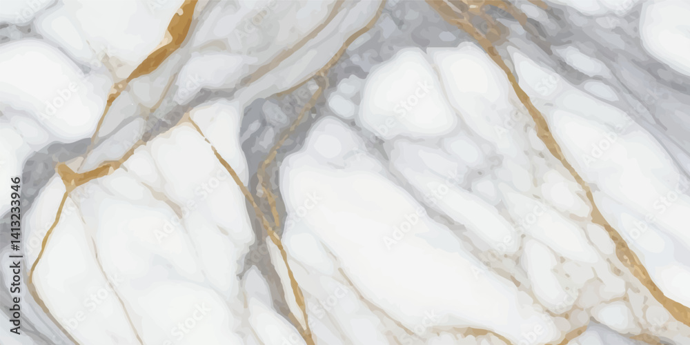 Fototapeta premium Abstract White and Gold Line Pattern with Elegant Flowing Design, Ideal for Sophisticated Backgrounds, Mobile Covers, and High-End Tiles