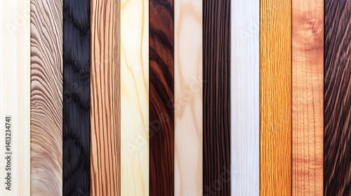 Obraz na płótnie Diverse wood grain textures w salonie