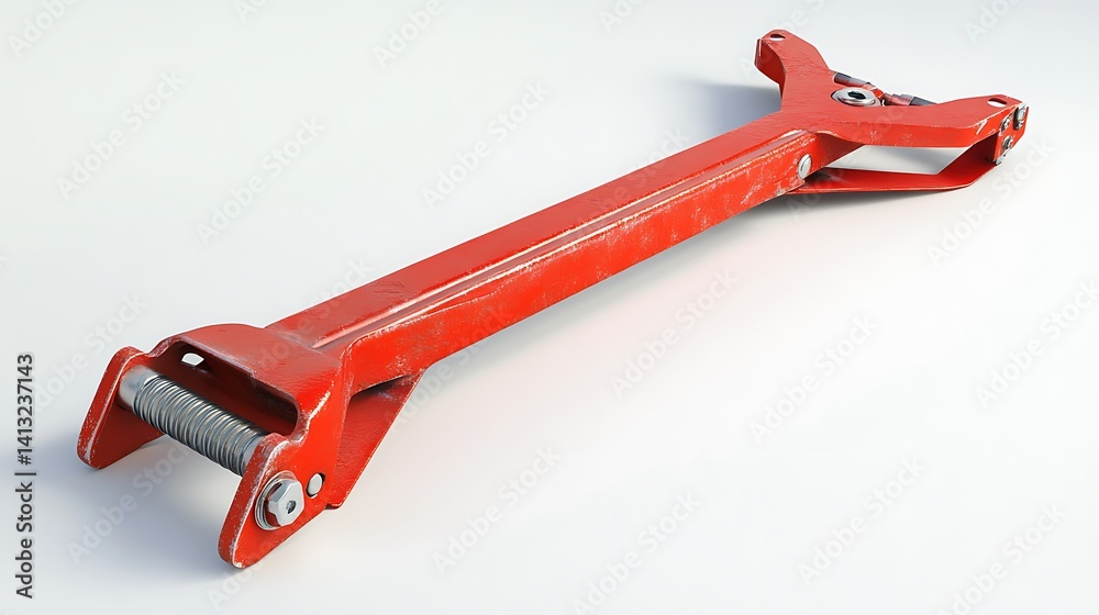 Red Metal Industrial Component. Red Metal Industrial Component.