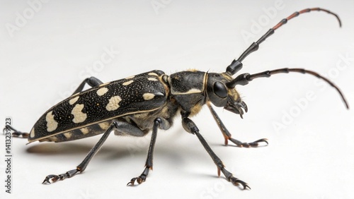 Asian Longhorn Beetle on studio background
 photo