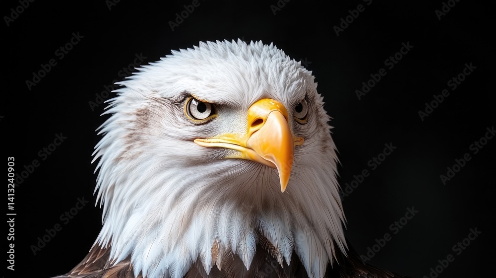 Majestic eagle portrait powerful bird close up for corporate branding and wildlife projects Majestic eagle portrait powerful bird close up for corporate branding and wildlife projects