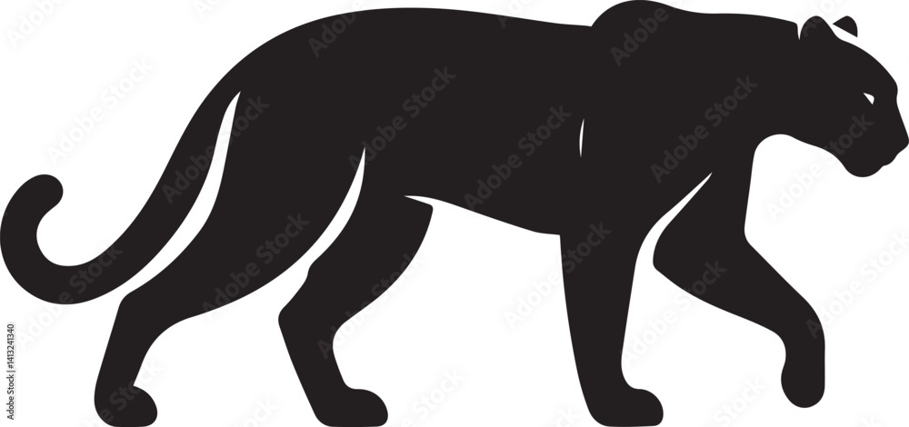 Black Panther Silhouette Vector Walking in Side Profile
Black Panther Silhouette Vector Walking in Side Profile