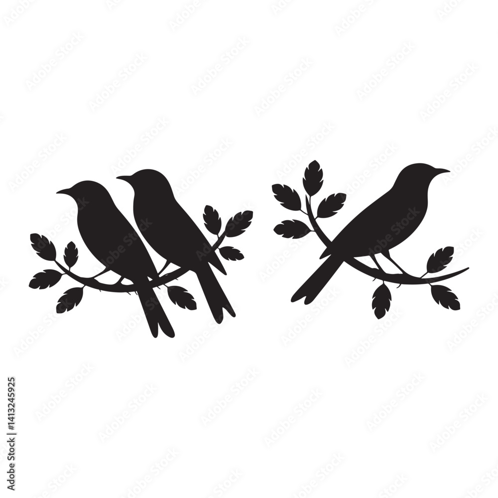 Fototapeta premium Bird Silhouette Design Vector