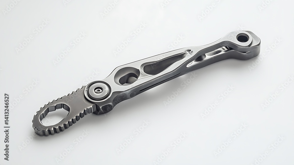 Obraz premium Precision Metal Tool on White.