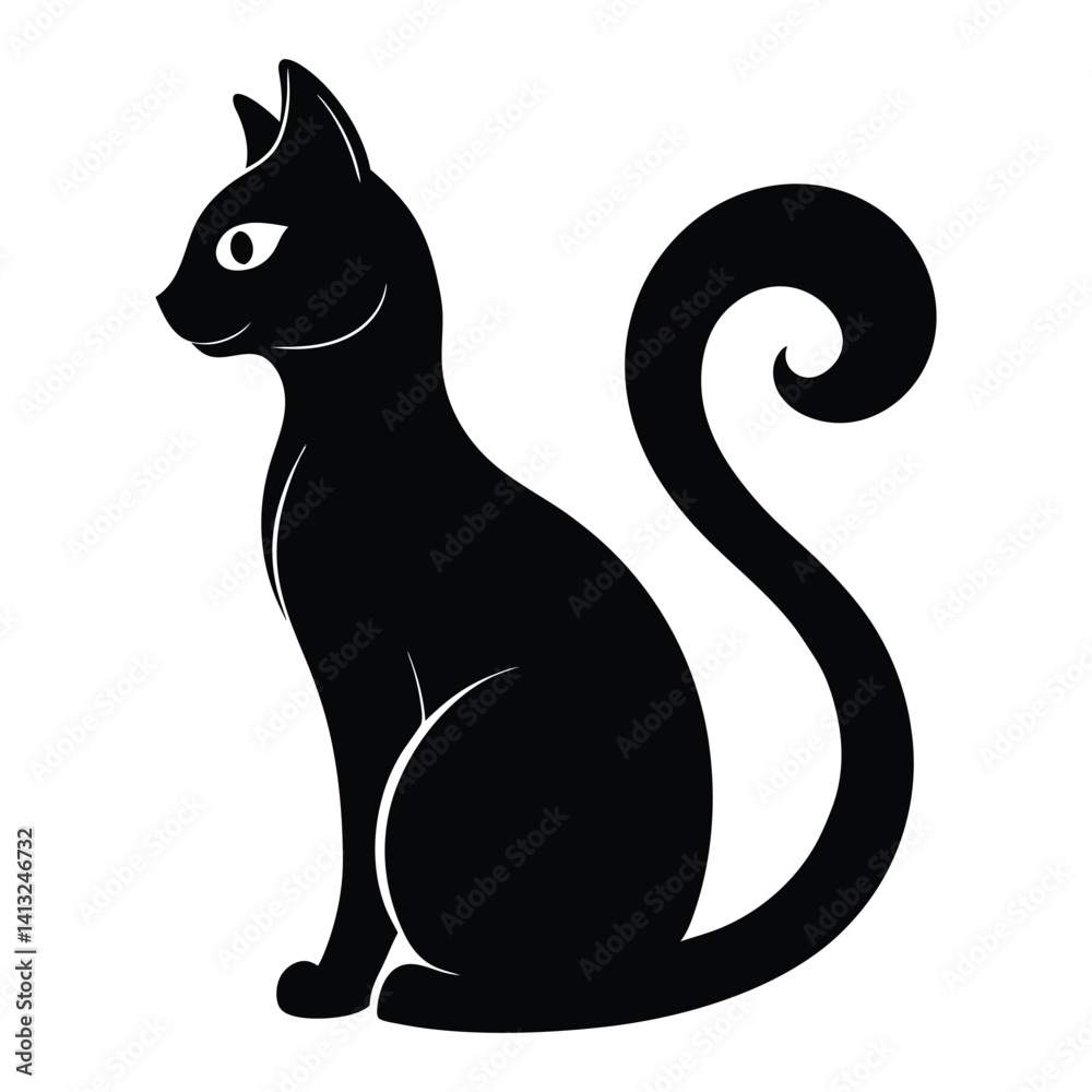 minimalist black cat silhouette sitting minimalist black cat silhouette sitting