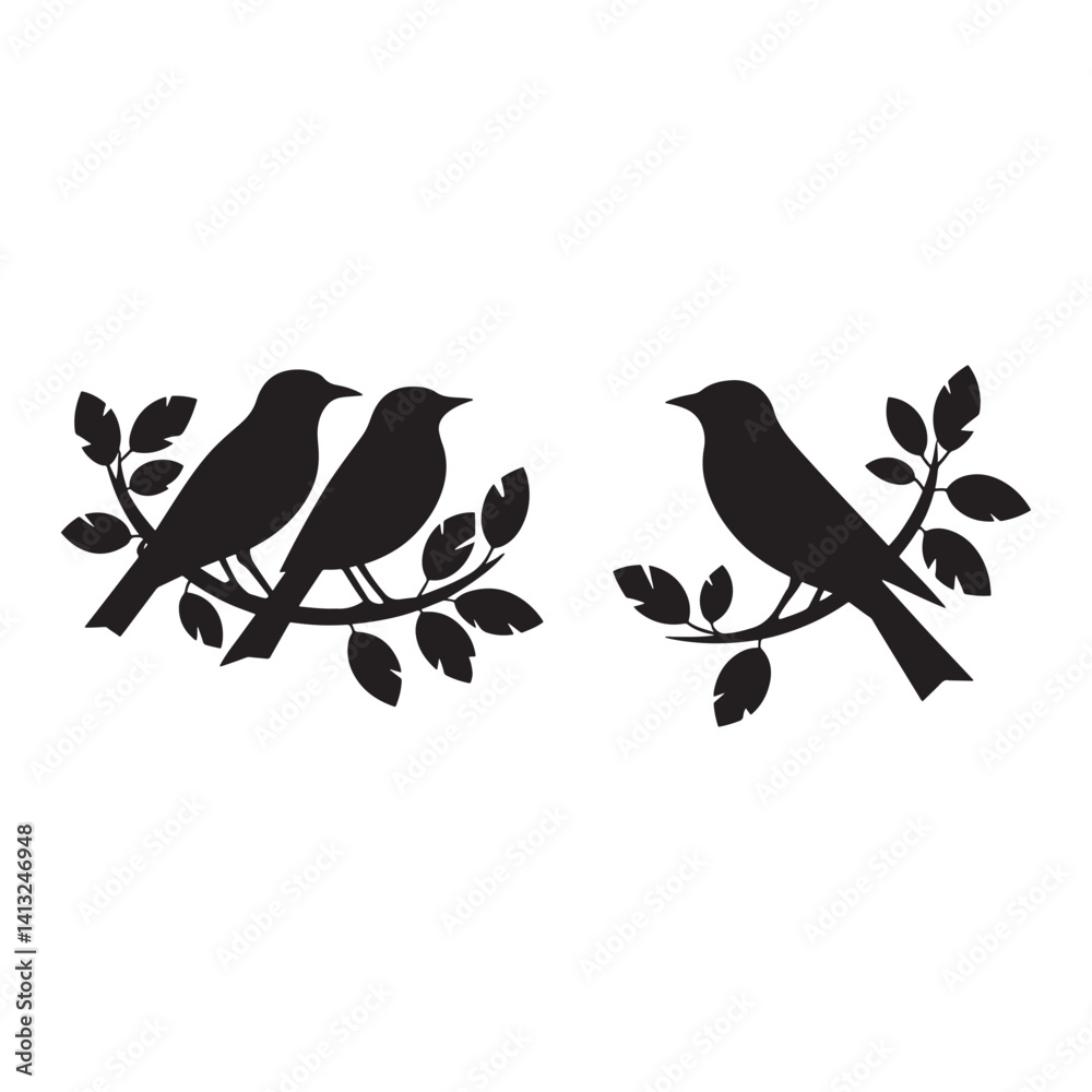 Fototapeta premium Bird Silhouette Design Vector