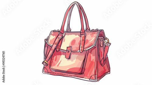 Stylish Handbag Sketch: Fashion Icon for Websites, Apps, and Infographics art chic cute logo purse  