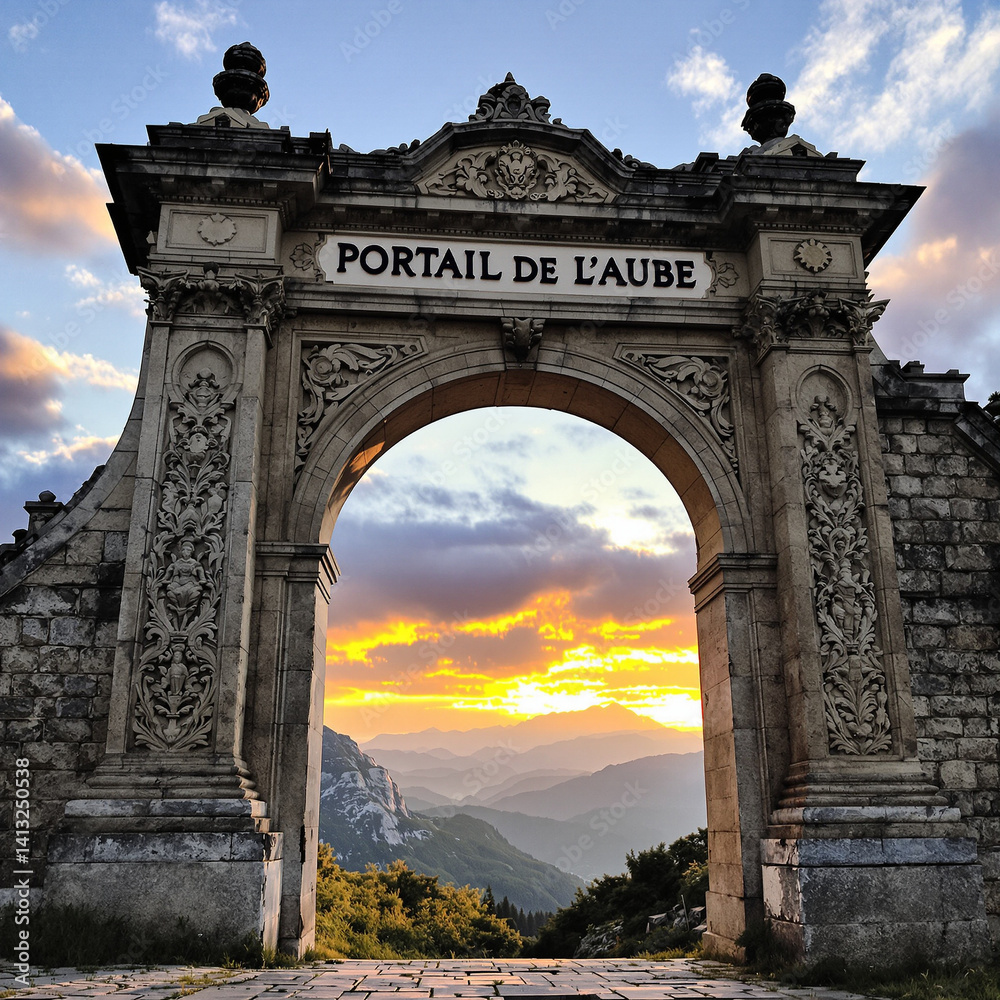 Majestic Sunrise Gateway in the East: Portail de l’Aube