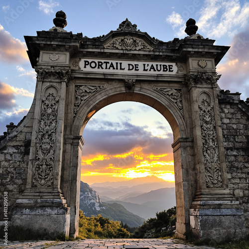 Majestic Sunrise Gateway in the East: Portail de l’Aube