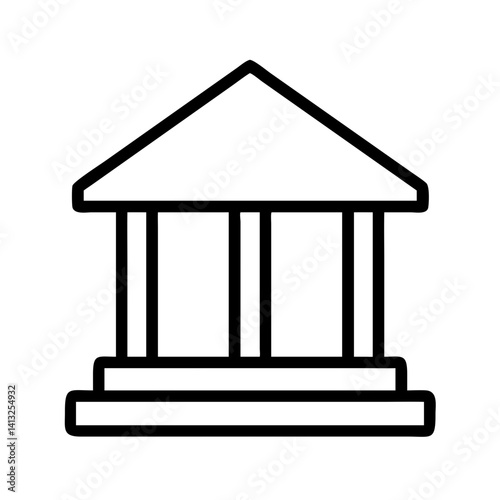 Wallpaper Mural Bank courthouse building finance government law legal architecture icon symbol vector graphic design Torontodigital.ca