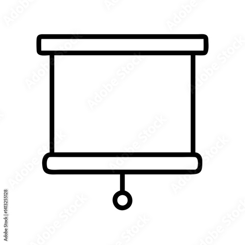 Presentation screen projector blank canvas white display board for business meeting room view