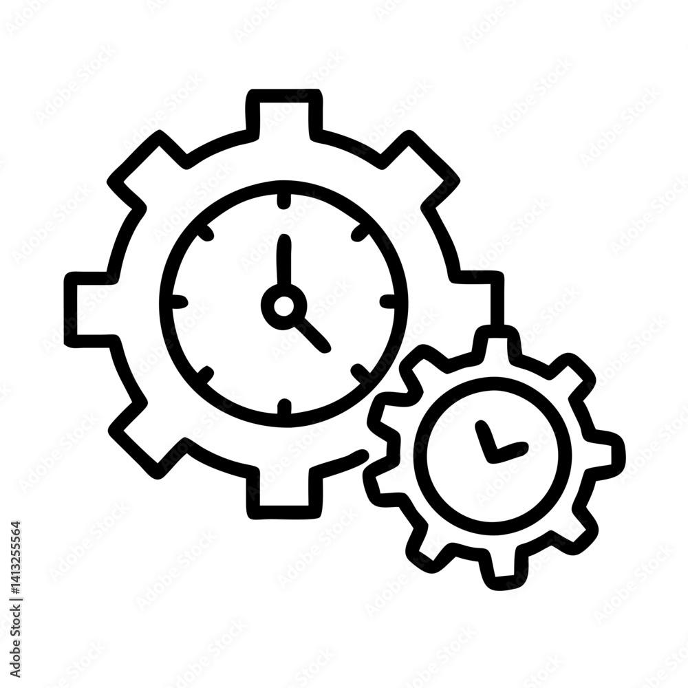 Clock gears time management process automation efficiency productivity planning deadline system Clock gears time management process automation efficiency productivity planning deadline system