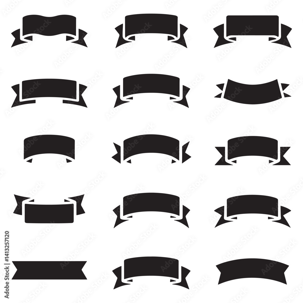 Ribbon Banner Set Vector Ribbon Banner Set Vector