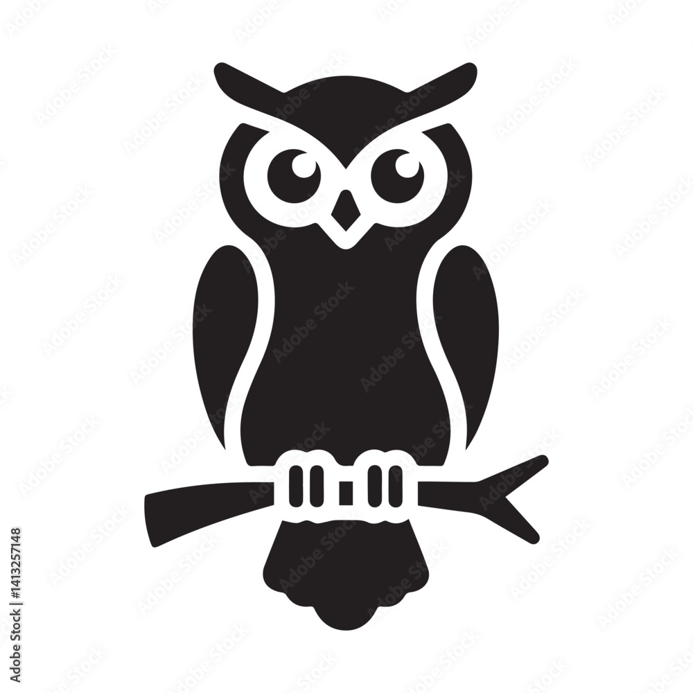 Obraz premium owl on a branch with a tree