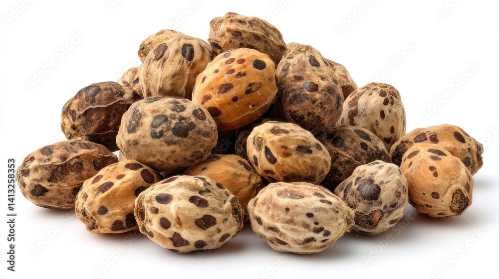 Pile of Tiger Nuts Isolated on White Background Pile of Tiger Nuts Isolated on White Background