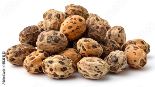 Pile of Tiger Nuts Isolated on White Background