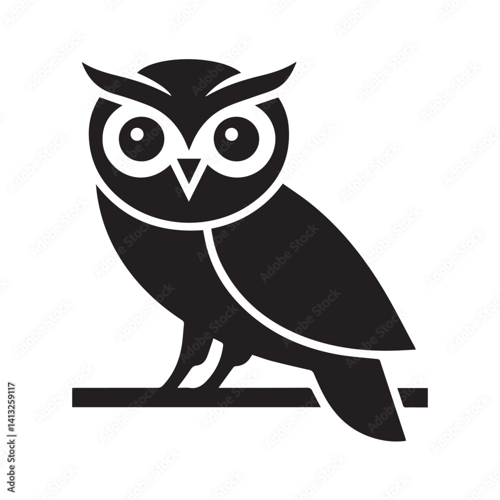 owl on a white background owl on a white background