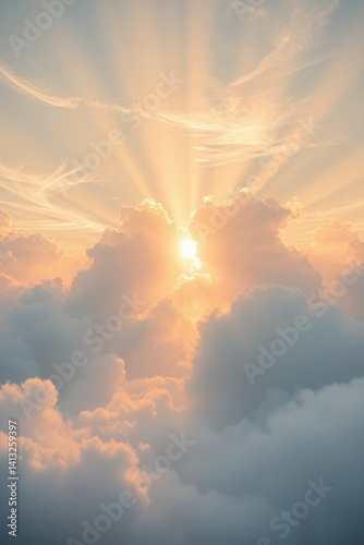image of clouds with sunlight