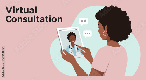 Online Doctor Consultation: Woman Communicating with a Doctor Remotely