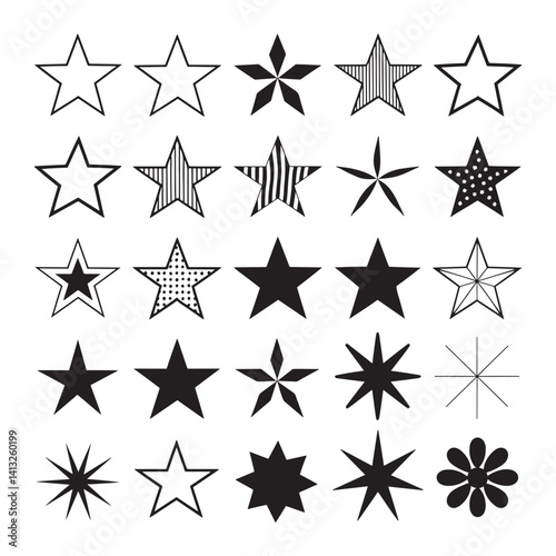 Star Group Logo Design. Star vector icons.