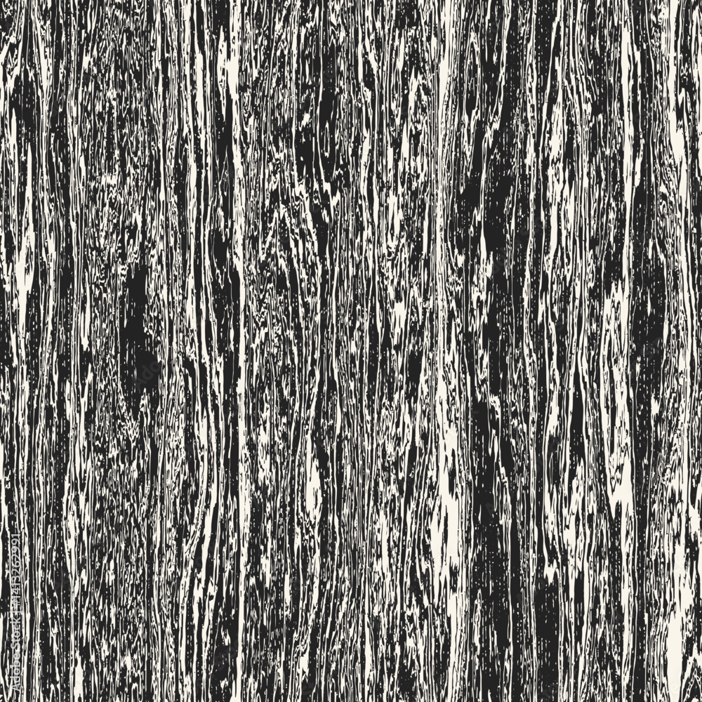Monochrome Grunge Wood Grain Striped Pattern