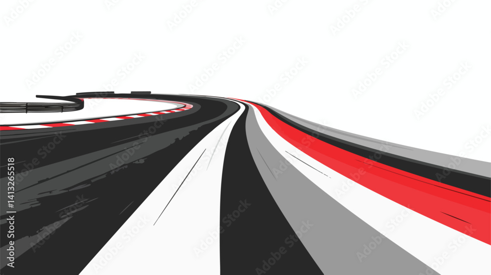Obraz premium Dynamic Formula 1 Race Track Design: Flat Vector Graphic for Websites, Presentations, and More! icon