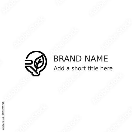 Light leaf green technology symbolic vector logo design