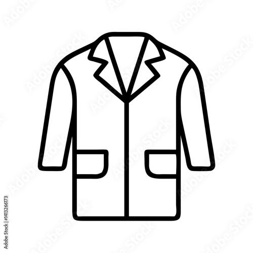 Vector graphic of a stylish coat outerwear garment fashion apparel clothing design illustration icon