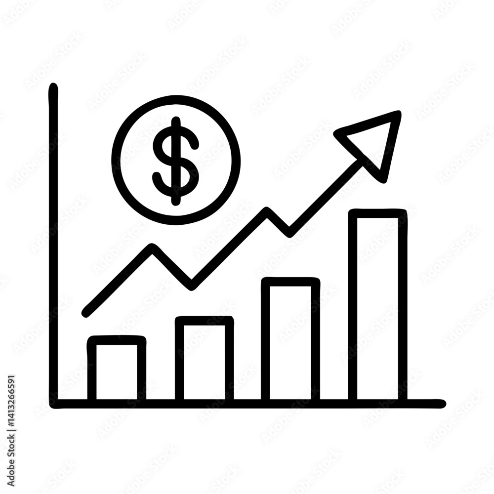 Dollar growth chart financial graph business success investment market increase stock profit revenue rise Dollar growth chart financial graph business success investment market increase stock profit revenue rise