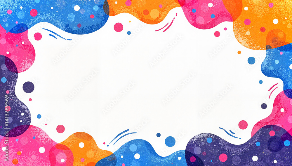 Vibrant abstract fluid shapes with polka dots and stripes, playful design Vibrant abstract fluid shapes with polka dots and stripes, playful design