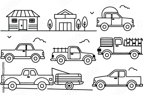 Old Style Farm Pickup Truck Display