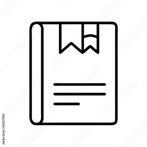 Book with bookmark vector illustration for reading education and literature concept design