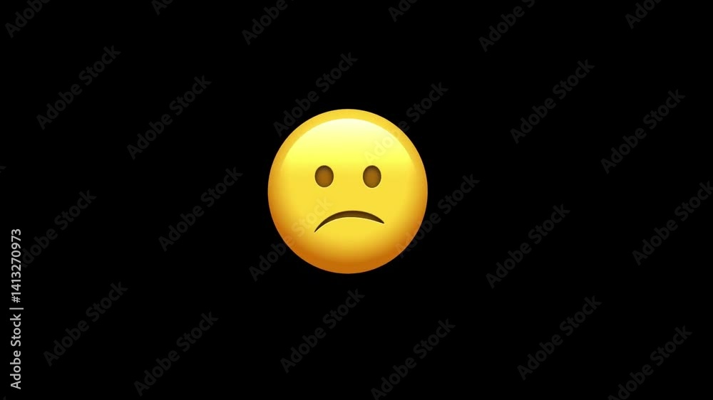 emoji emoticon animated loops. Easy integration to any video with luma matte