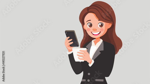 Hilarious Businesswoman: Power Suit, Hilarious Pose. Perfect for corporate humor, marketing, and    