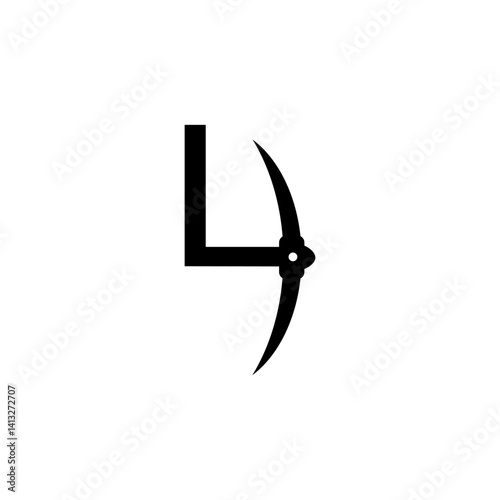 letter l initial miner tools monogram logo