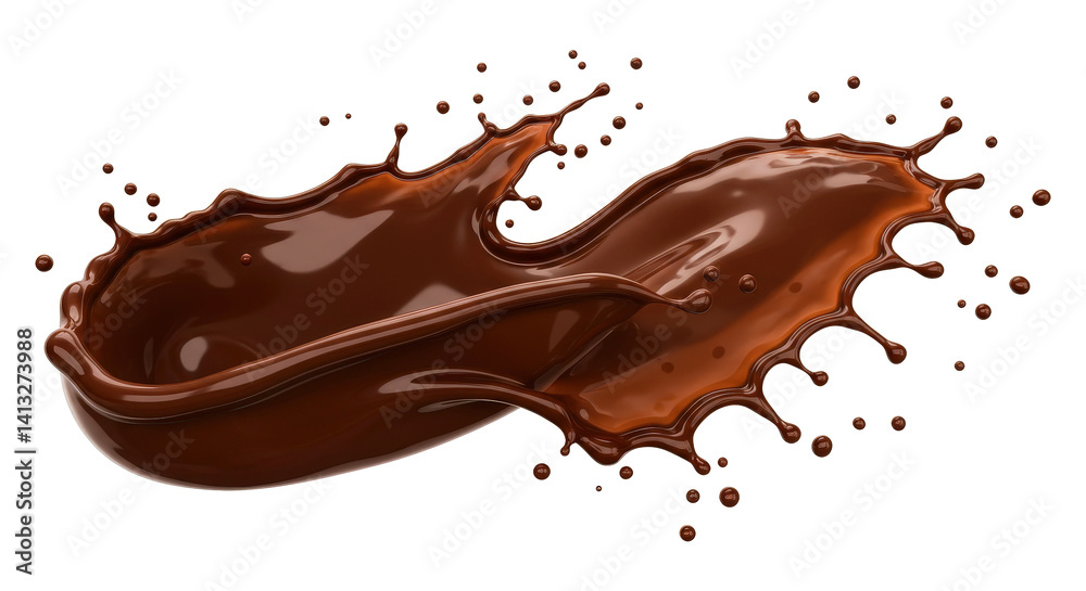 Chocolate splash isolated on white background, splash transparent png Chocolate splash isolated on white background, splash transparent png