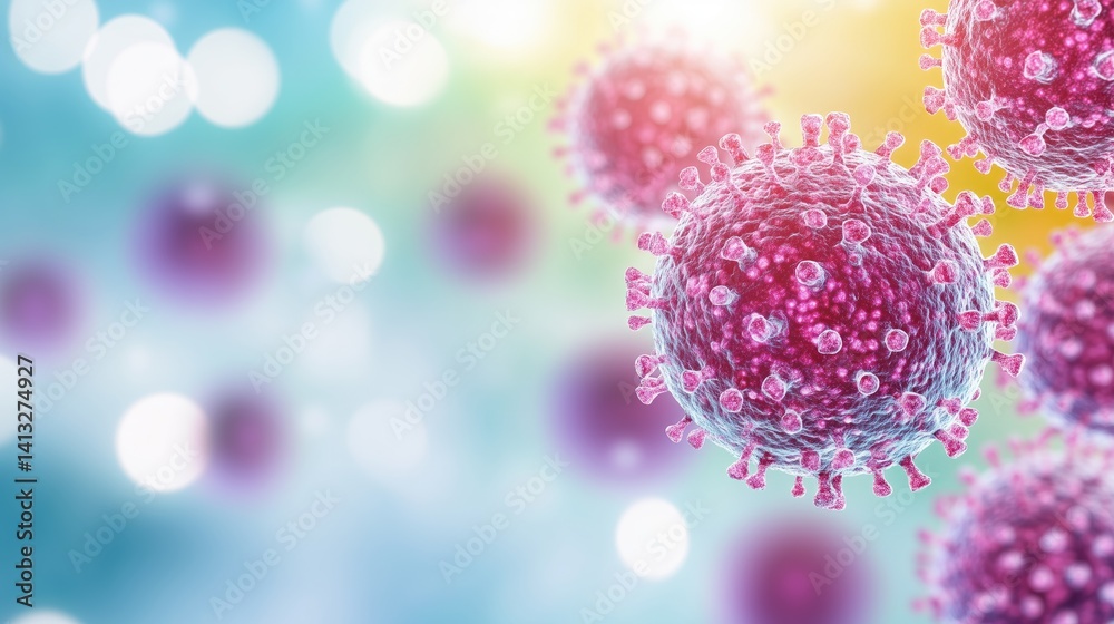 Microscopic View of Coronavirus