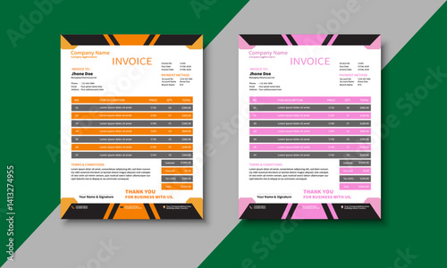 Custom Invoice Design WIth Template
