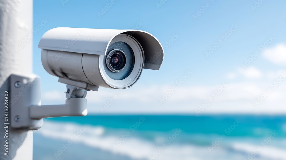 Coastal Security Camera Monitoring System - Oceanfront surveillance, security technology, coastal protection, outdoor monitoring, peace of mind Coastal Security Camera Monitoring System - Oceanfront surveillance, security technology, coastal protection, outdoor monitoring, peace of mind