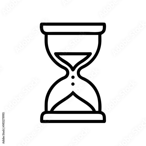 Classic hourglass icon representing time passing for productivity apps, deadline reminders, or meditation and mindfulness visuals